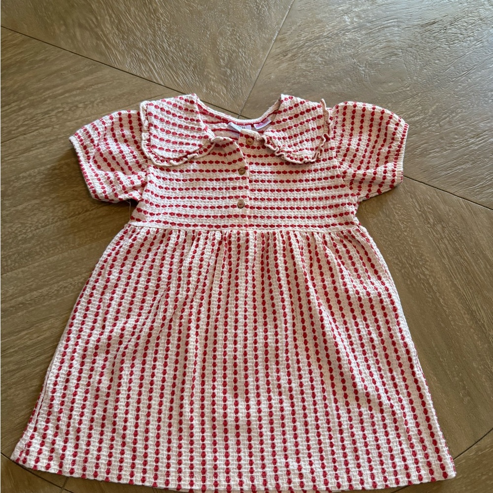 Zara Red and White Polka Dot Kids Dress